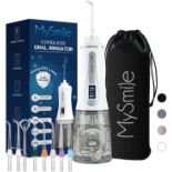 RRP £53.36 MySmile Powerful Cordless 350ML Water Flosser Portable