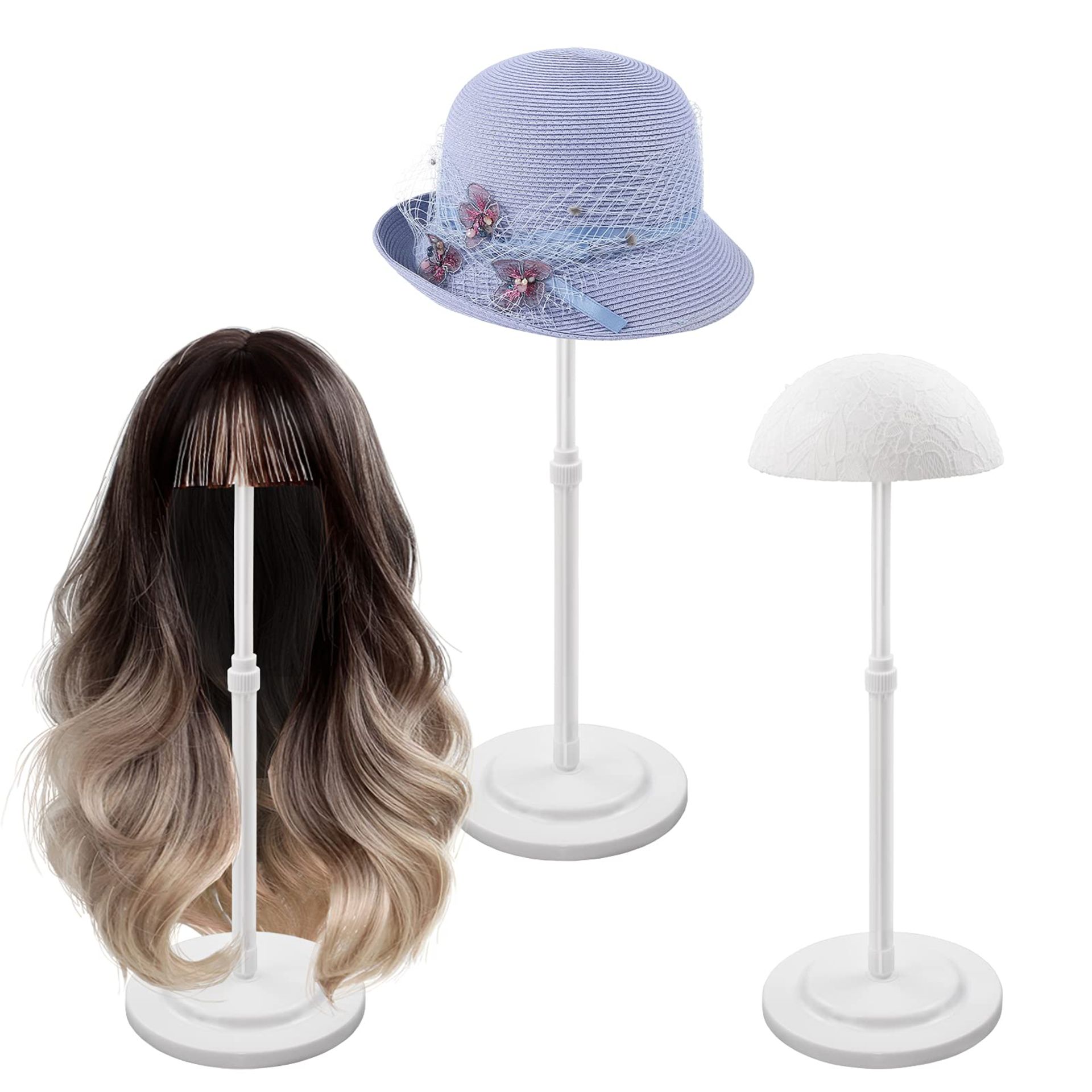 RRP £26.37 3Pcs Adjustable Height Wig Stand