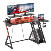 RRP £107.87 CubiCubi Gaming Desk with LED Lights & Power Outlets