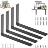 RRP £25.69 GOFOWRK 4 Pack Shelf Brackets Heavy Duty