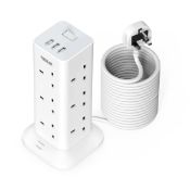 RRP £46.80 Tower Extension Lead 10M with 3 USB Slots