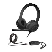 RRP £22.25 Cyber Acoustics Stereo Headset with USB or 3.5mm Connection (AC-5812)