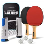 RRP £34.22 PRO-SPIN Portable Table Tennis Set | 2-Player Premium