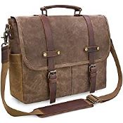 RRP £49.07 NEWHEY Mens Laptop Shoulder Canvas Messenger Bag Waterproof