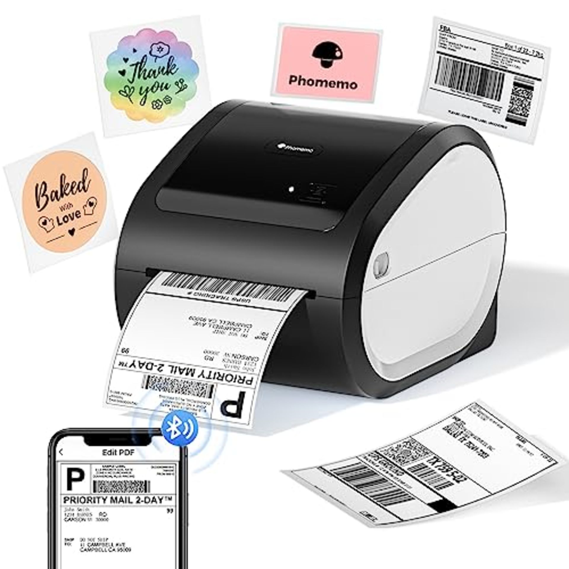 RRP £143.15 Phomemo Bluetooth Thermal Label Printer