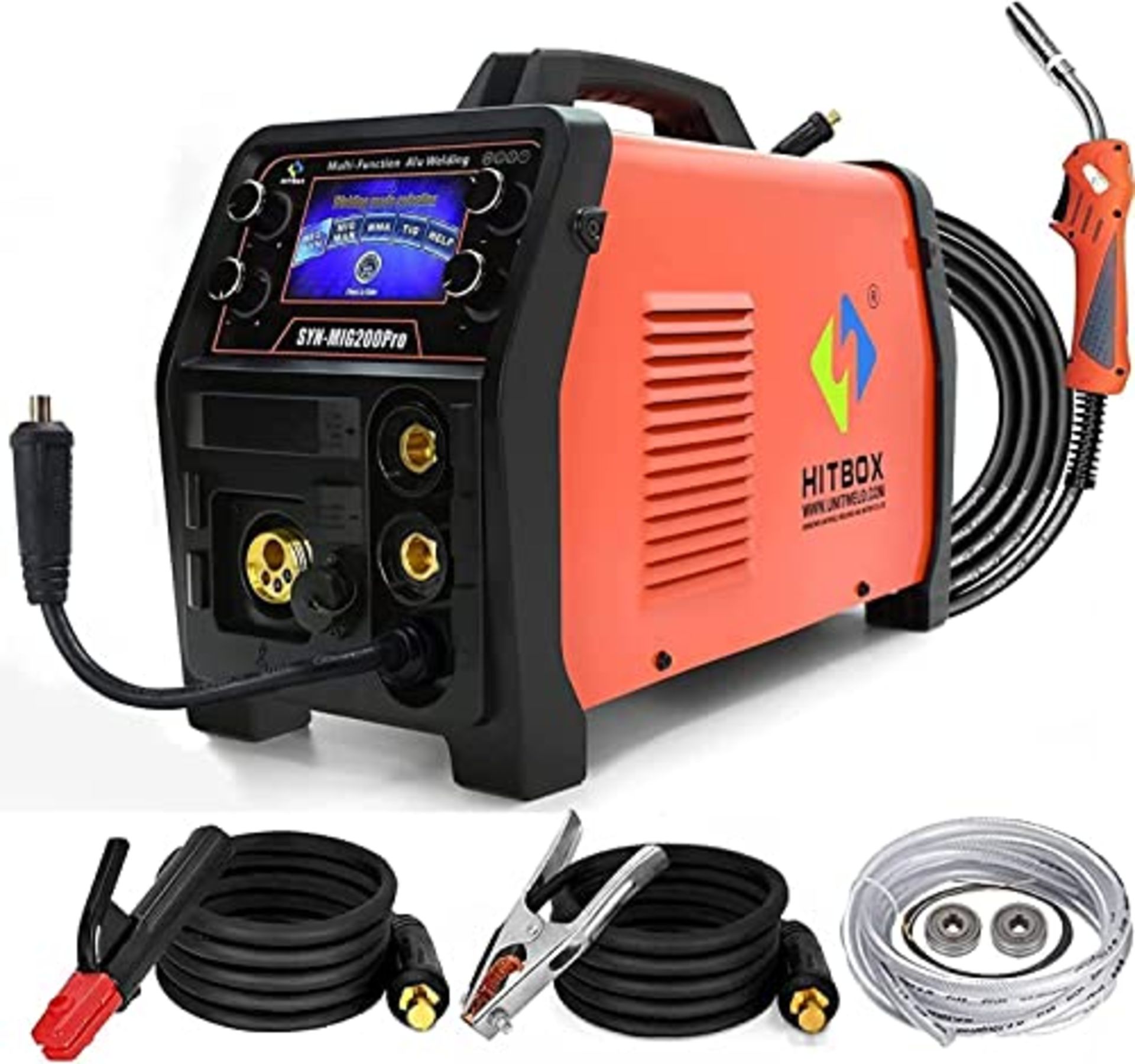 RRP £509.30 HITBOX 5 in 1 Aluminum MIG Welder- 200Amp 240V Smart