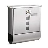 RRP £28.51 SONGMICS Silver GMB020S02 Wall Mounted Post Box with Lock with Cover