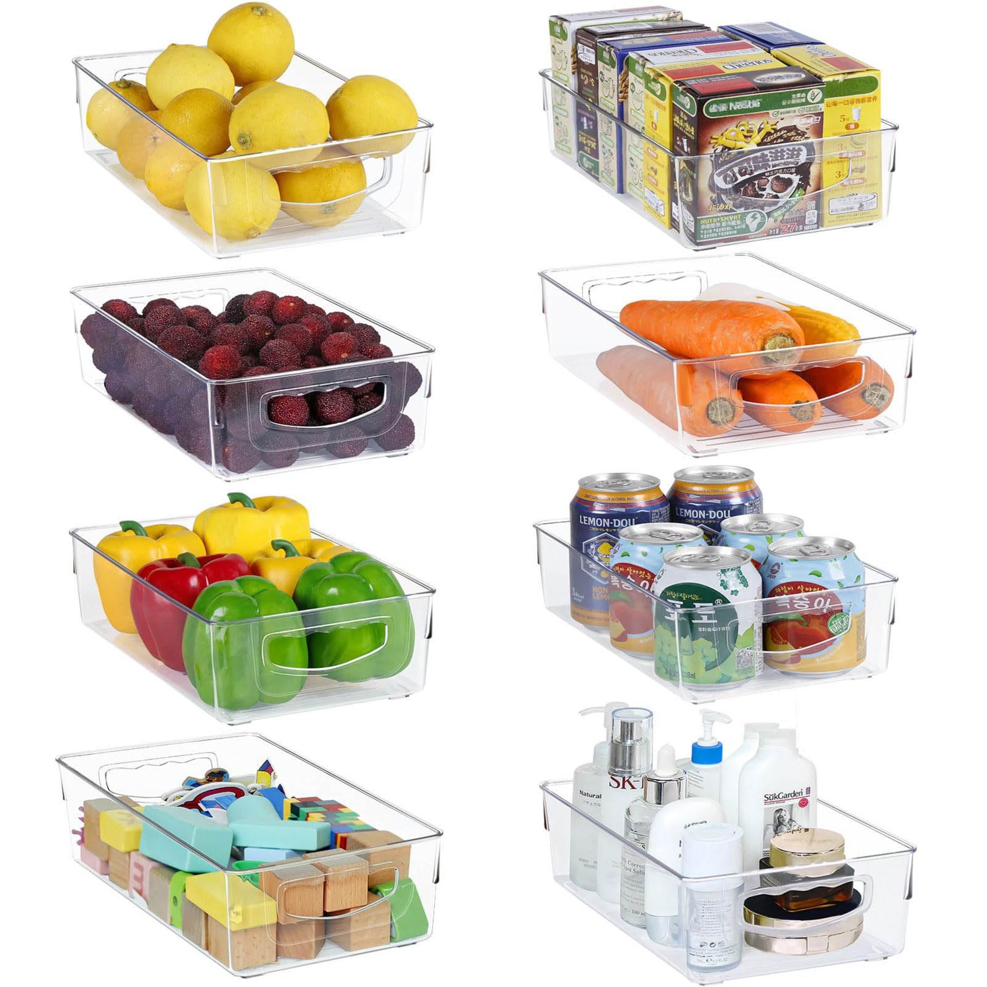 RRP £26.62 Greentainer Plastic Refrigerator Organizer Bins
