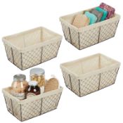 RRP £27.26 mDesign Set of 4 Storage Baskets Large Wire Storage