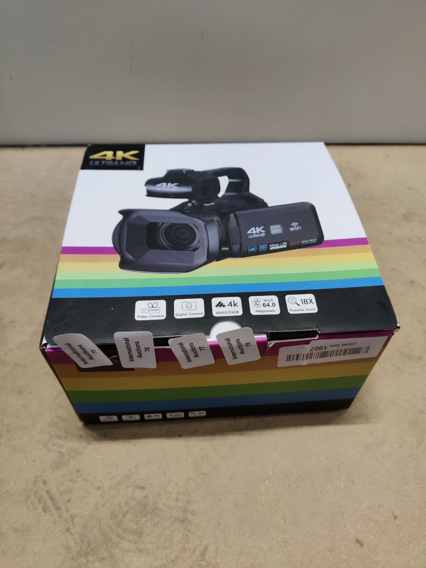 RRP £273.99 Camcorder 4K Video Camera HD Auto Focus 64MP 60FPS - Image 2 of 2