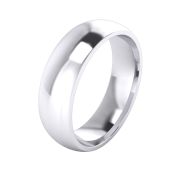 RRP £45.65 Unisex Sterling Silver 6mm Super Heavy Court Shape Polished Wedding Ring (U)