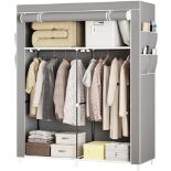 RRP £34.24 SMILOVII Portable Canvas Wardrobes for Bedroom