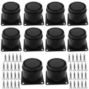 RRP £18.97 SINJEUN 10 Pcs 2 Inch Black Adjustable Furniture Legs