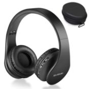 RRP £18.19 Wireless Bluetooth Over Ear Stereo Foldable Headphones