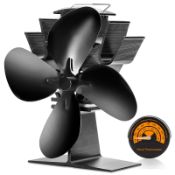 RRP £27.95 Wood Stove Fan-Upgrade Designed Silent Operation 4