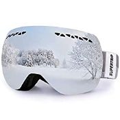 RRP £28.52 Supertrip Ski Goggles Over Glasses UV400 Anti-fog Skiing