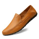 RRP £35.95 Men's Loafers Flat Breathable Casual Leather Moccasins