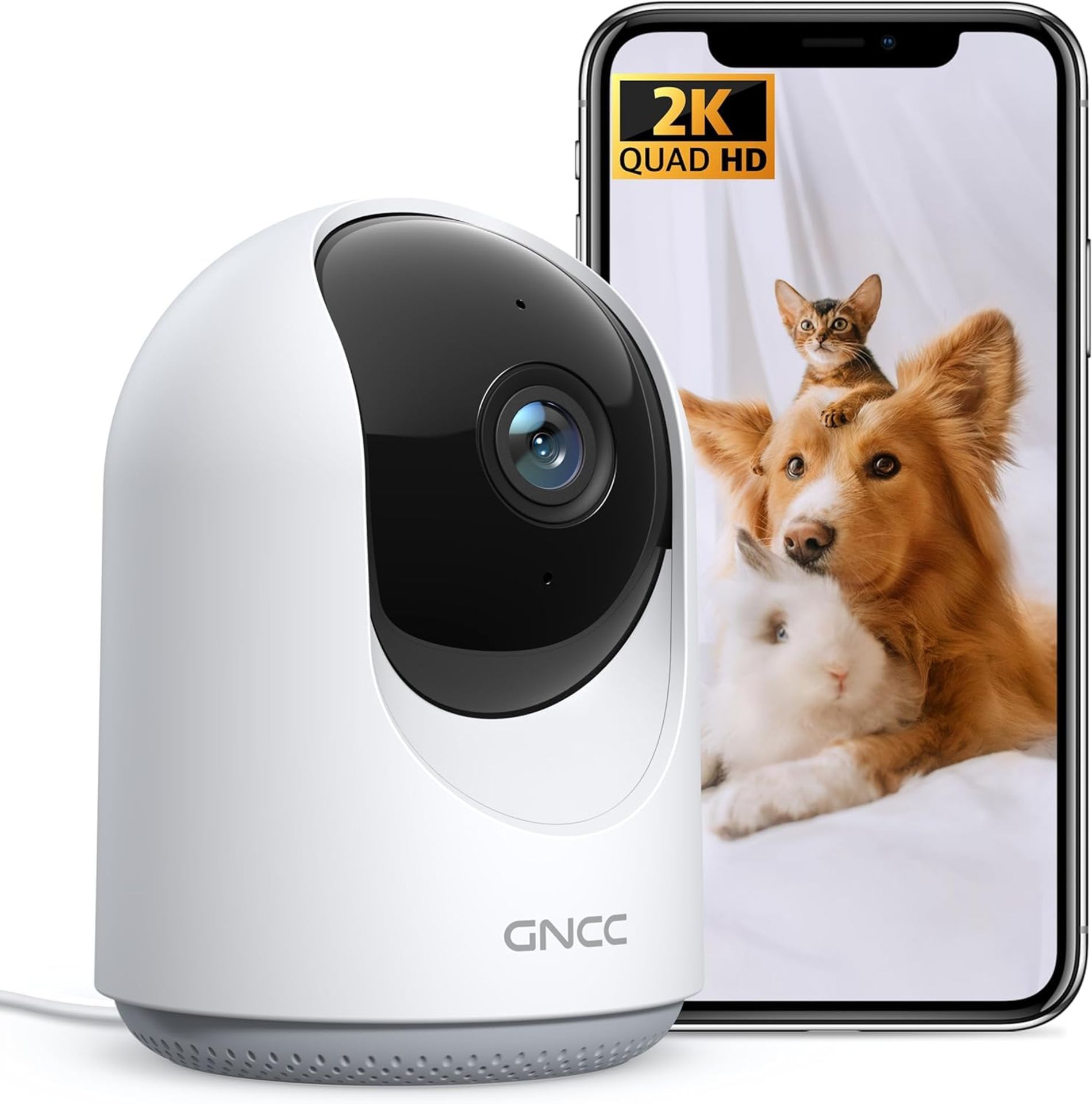 RRP £28.52 GNCC 2K WiFi Security Camera Indoor