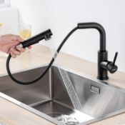 RRP £34.24 Black Kitchen taps with Pull Out Spray