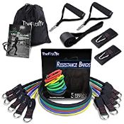 RRP £34.24 TheFitLife Exercise Resistance Bands with Handles