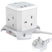 RRP £22.82 Extension Lead Cube Power Strip with 1.8M Extension