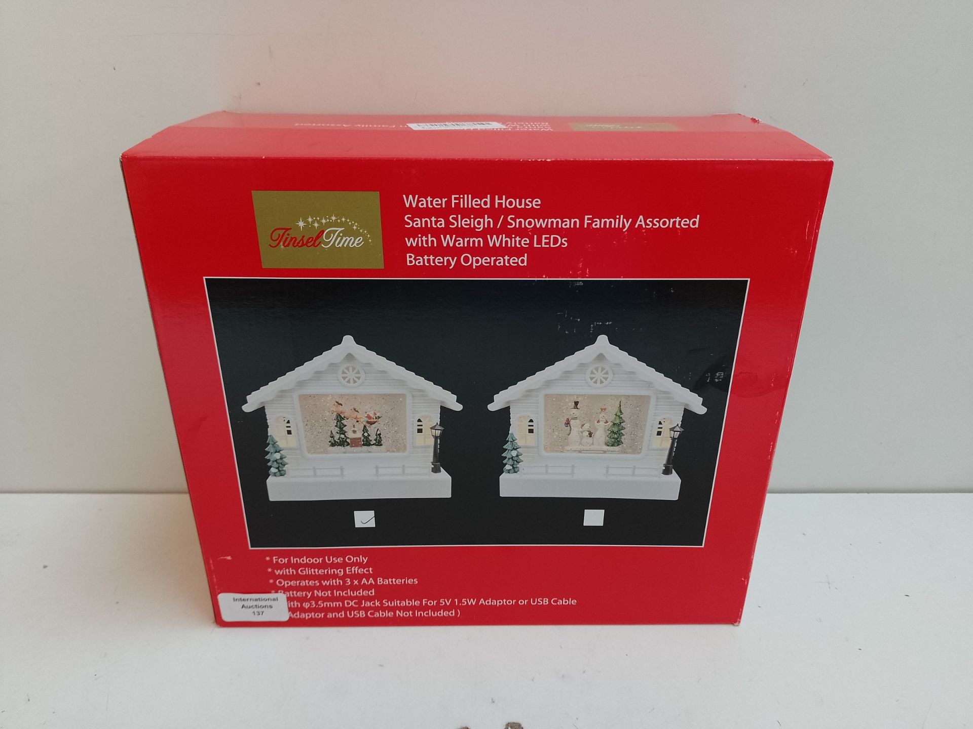 RRP £31.50 tinsel time LED Snow Globe House - Image 2 of 2