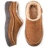 RRP £22.18 Zigzagger Men's Fuzzy Moccasin Slippers Indoor/Outdoor Fluffy House Shoes