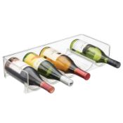 RRP £26.10 mDesign Stackable Wine Rack Practical Plastic Bottle