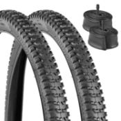 RRP £34.24 YunSCM 2 Pack 26 inch Bike Tyres 26x2.125 ETRTO 54-559