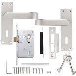 RRP £21.21 Probrico Internal Door Handle with Lock and Key