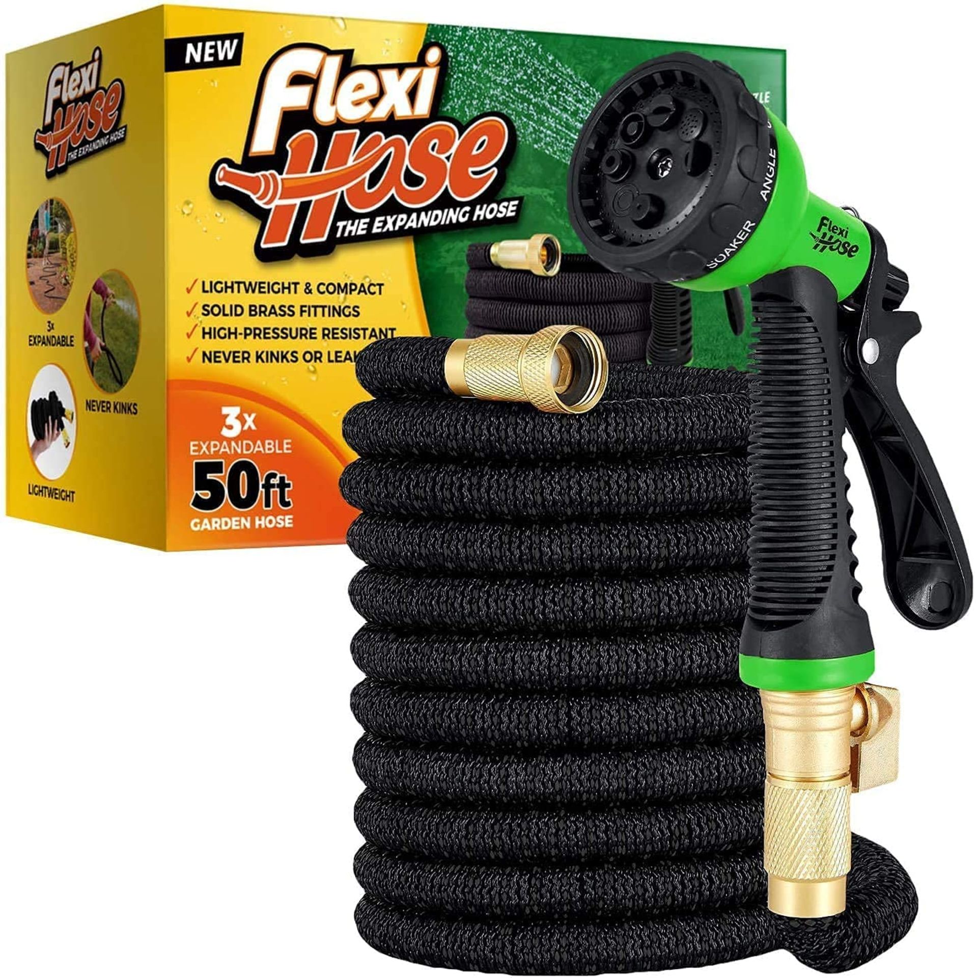 RRP £30.46 Flexi Hose Upgraded Expandable Garden Hose Pipe Including