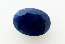 Loose Oval Sapphire 8.16 Carats - Valued By GIE £12,240.00 - Colour-Blue, Clarity-I, Certificate