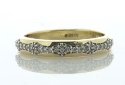 14ct Yellow Gold Illusion Set Semi Eternity Diamond Ring 0.17 Carats - Valued By IDI £2,530.00 - A