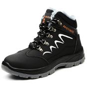 RRP £45.65 UnPtios Safety Boots Men Winter Steel Toe Cap Boots