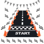 RRP £21.67 Windspeed 12+24 Racing Checkered Flags and Traffic Cones for Race Car Party
