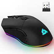 RRP £38.81 KLIM Blaze Rechargeable Wireless Gaming Mouse RGB NEW 2024