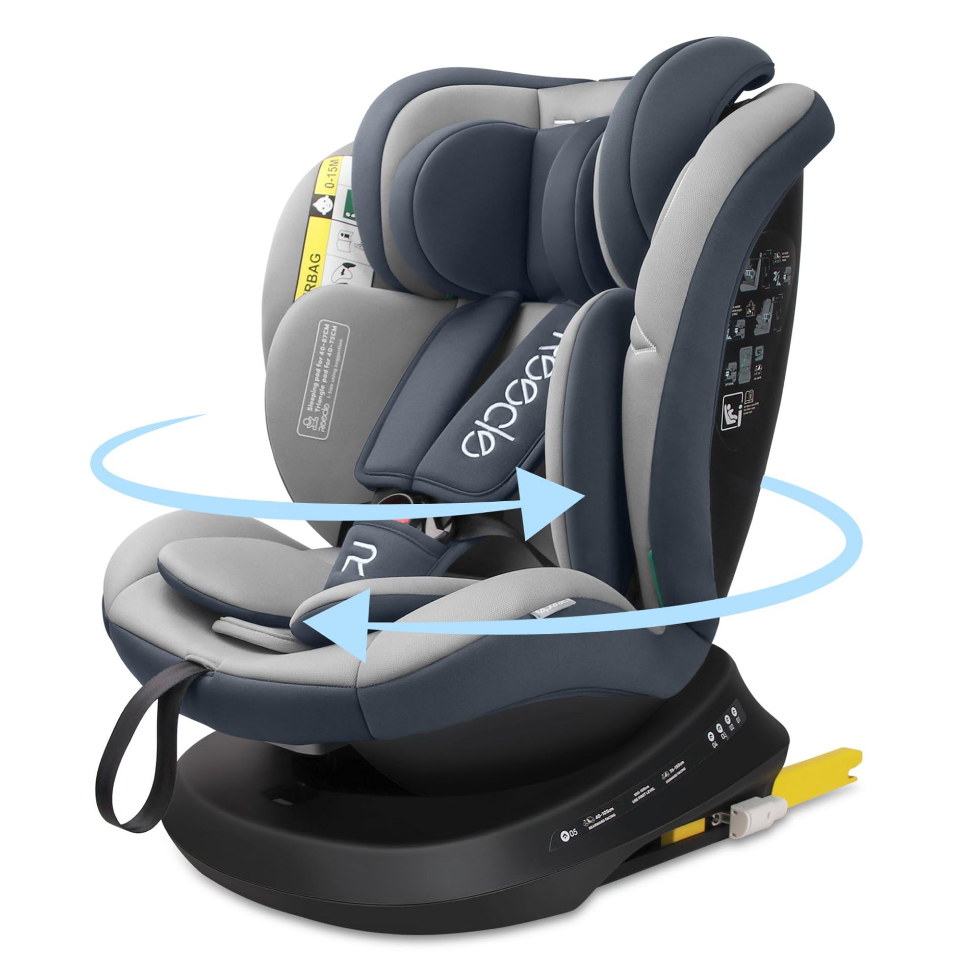 RRP £148.40 Reecle I-Size 360 Swivel Baby Car Seat with ISOFIX