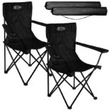 RRP £46.36 ACTIVE FOREVER Folding Camping Chairs Set of 2