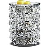 RRP £19.40 Wrought Iron Crystal Wax Melt Warmer Electric Oil Wax Melt Burner For Home