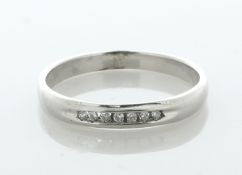 9ct White Gold Semi Eternity Diamond Ring - Valued By AGI £665.00 - Semi eternity style 9ct white