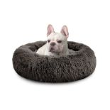 RRP £27.15 Mirkoo Dog Beds Calming Donut Pet Bed Washable Anti Anxiety Faux Fur Pet Bed