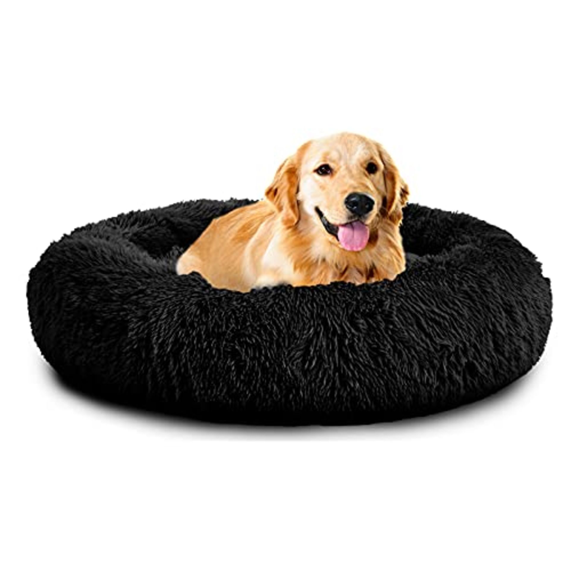 RRP £41.72 Mirkoo Dog Beds Calming Donut Pet Bed Washable Anti Anxiety Faux Fur Pet Bed