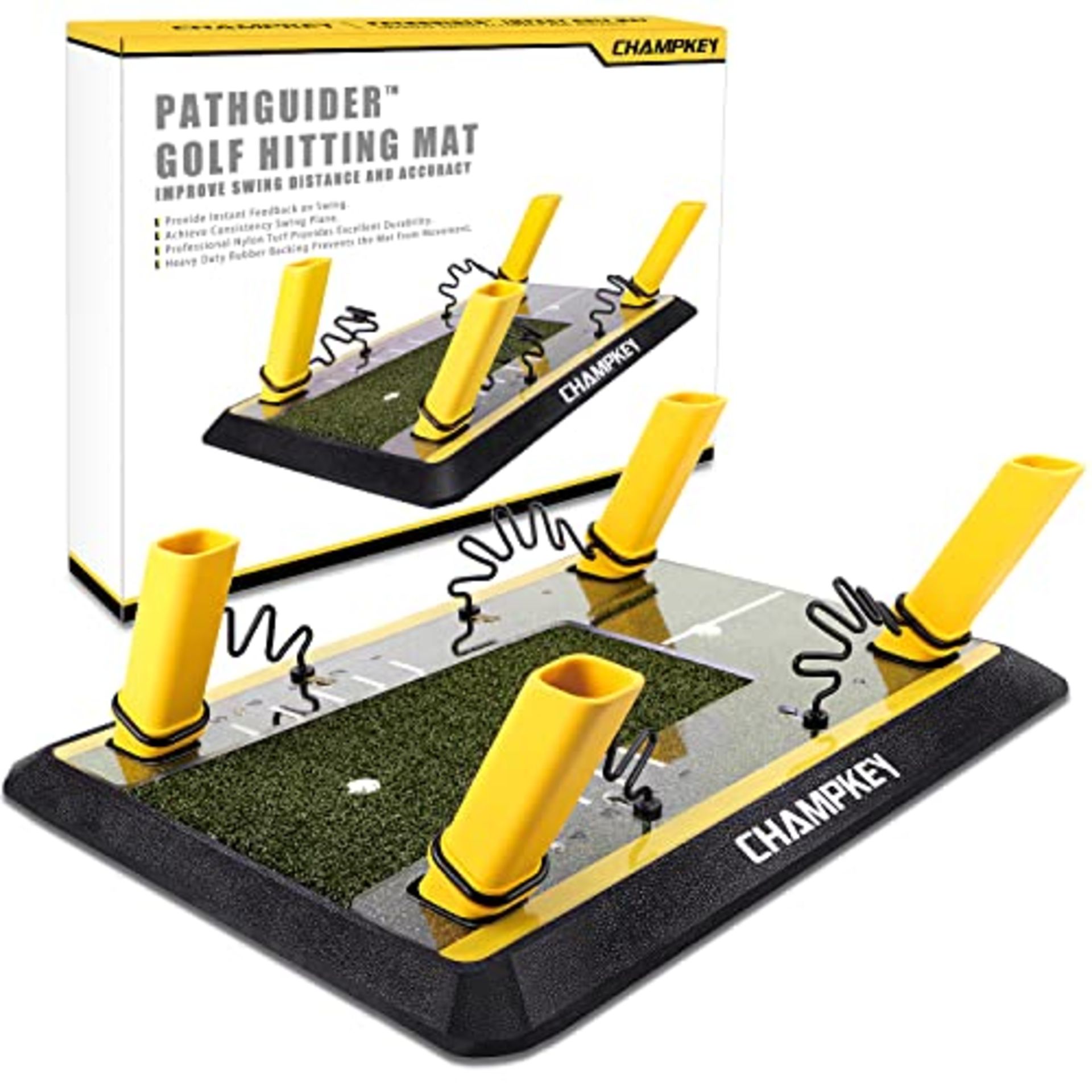 RRP £49.07 CHAMPKEY PATHGUIDER 13" x 17" Golf Hitting Mat with