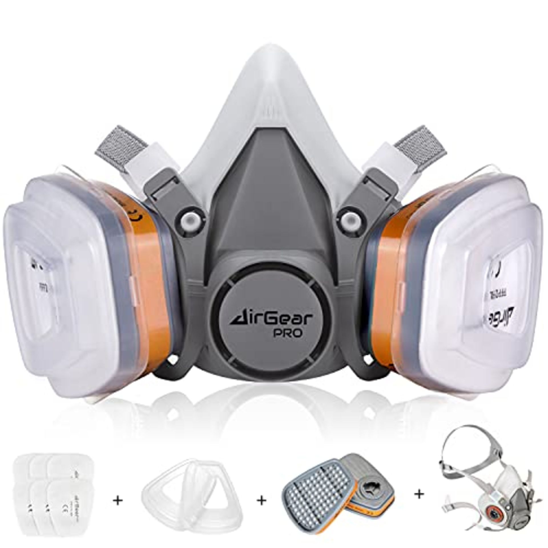 RRP £24.70 AirGearPro M-500 Reusable Respirator Mask with A1P2