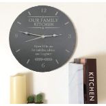 RRP £34.24 Round Slate Kitchen Clock