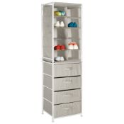 RRP £25.71 mDesign Shoe Rack Practical Canvas Storage Cubes