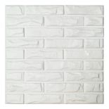 RRP £49.07 PVC 3D Wall Panels White Brick Wall Tiles,50 * 50cm (12 Pack)