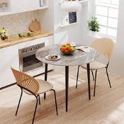 RRP £169.70 FATIVO Kitchen Dining Table Marble Tabletop: Round