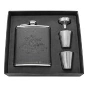 RRP £21.09 Personalized Hip Flask Set- Engraved Custom Flasks