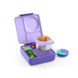 RRP £57.02 Omie 66FC08 OmieBox Kids Bento Lunch Box, Plastic, Purple Plum